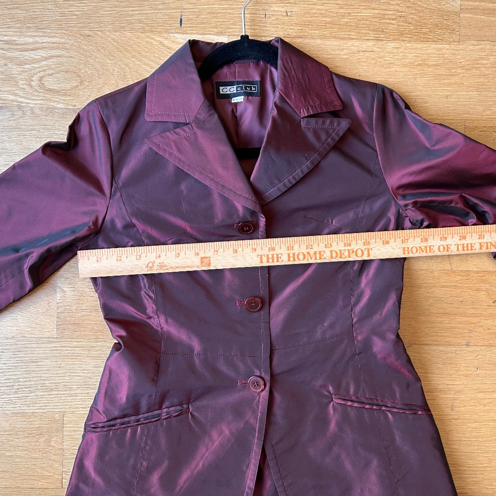 Rare 2-Piece Matching Tailored Blazer w Cute Back Bow & Skirt Set - Picture 8 of 12